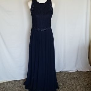 Ever Pretty Navy Long Dress Sz 16 NWT